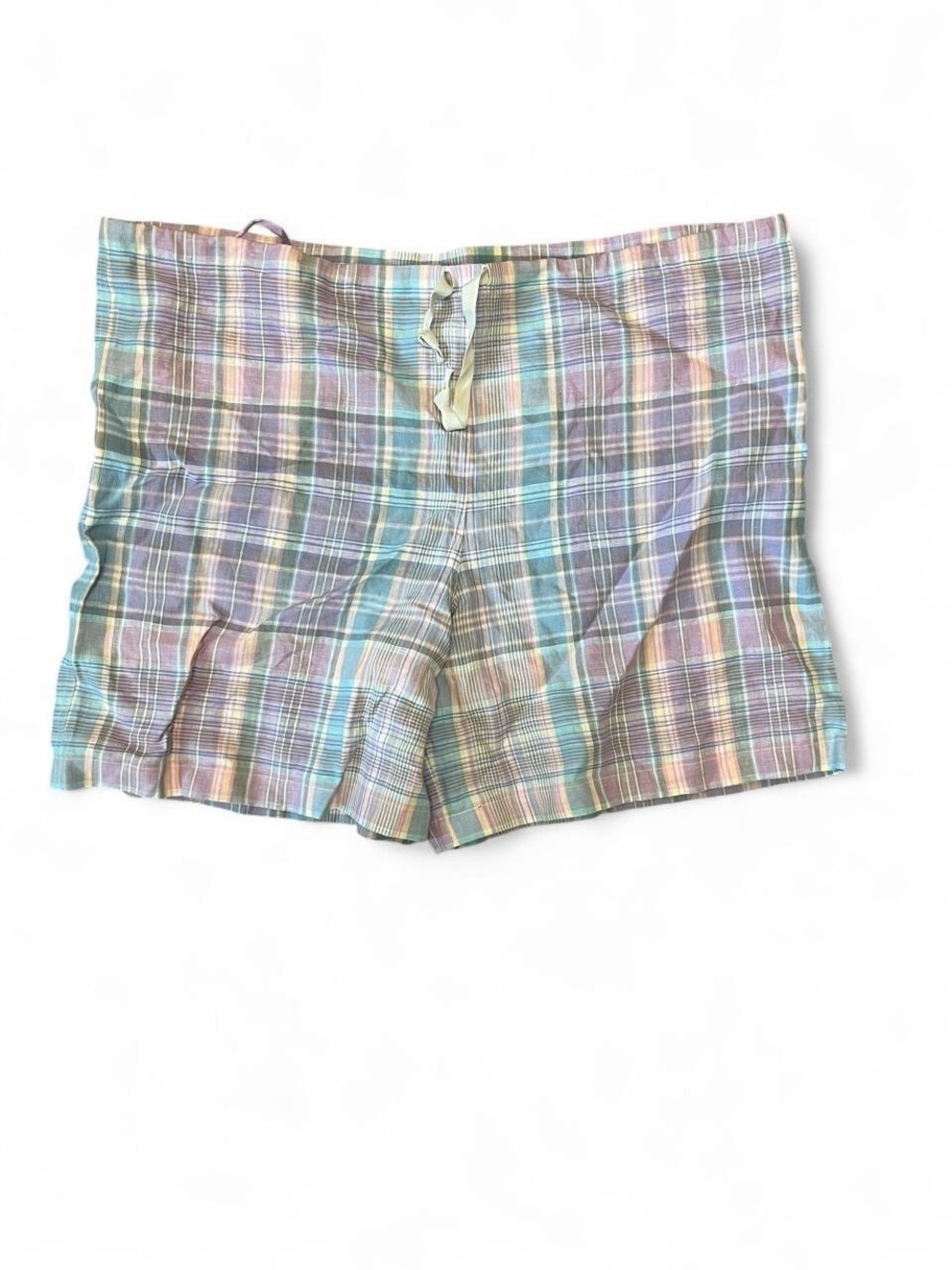 Ralph Lauren Pastel Plaid Drawstring Women's Shorts